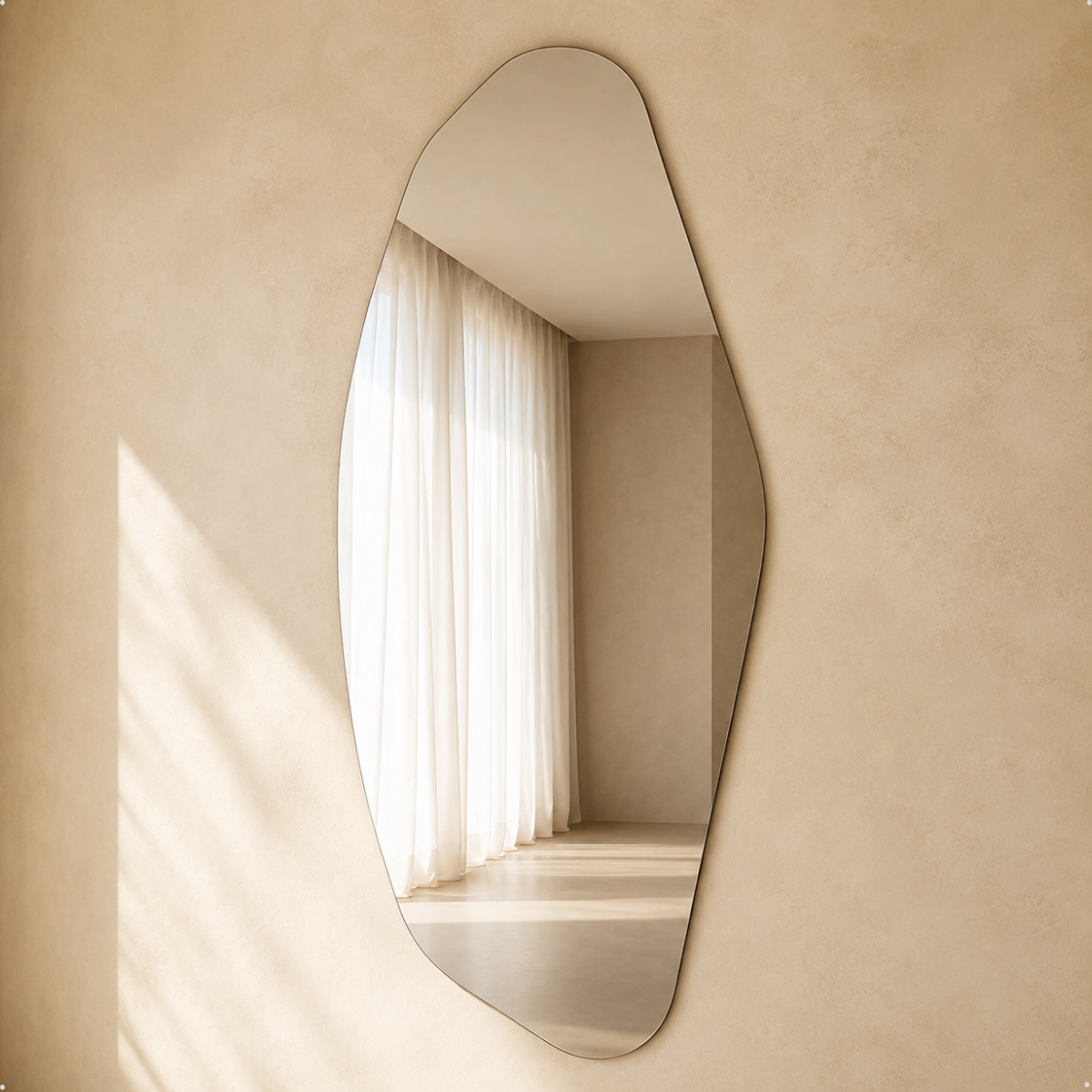 Espelho Decorativo Brisa 110x50 cm Lapidado Lopazzi Sem Moldura