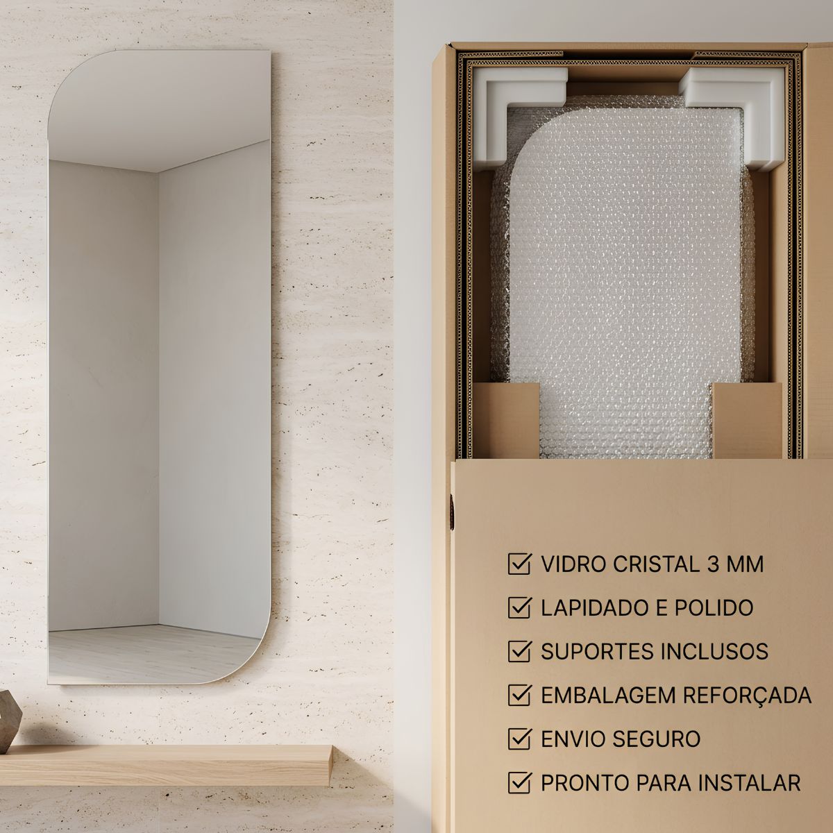 Espelho Lapidado Vitta 80x50