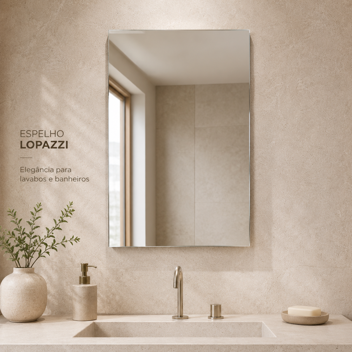 Espelho Retangular Pequeno 20x30 Lapidado Sem Moldura Decorativo