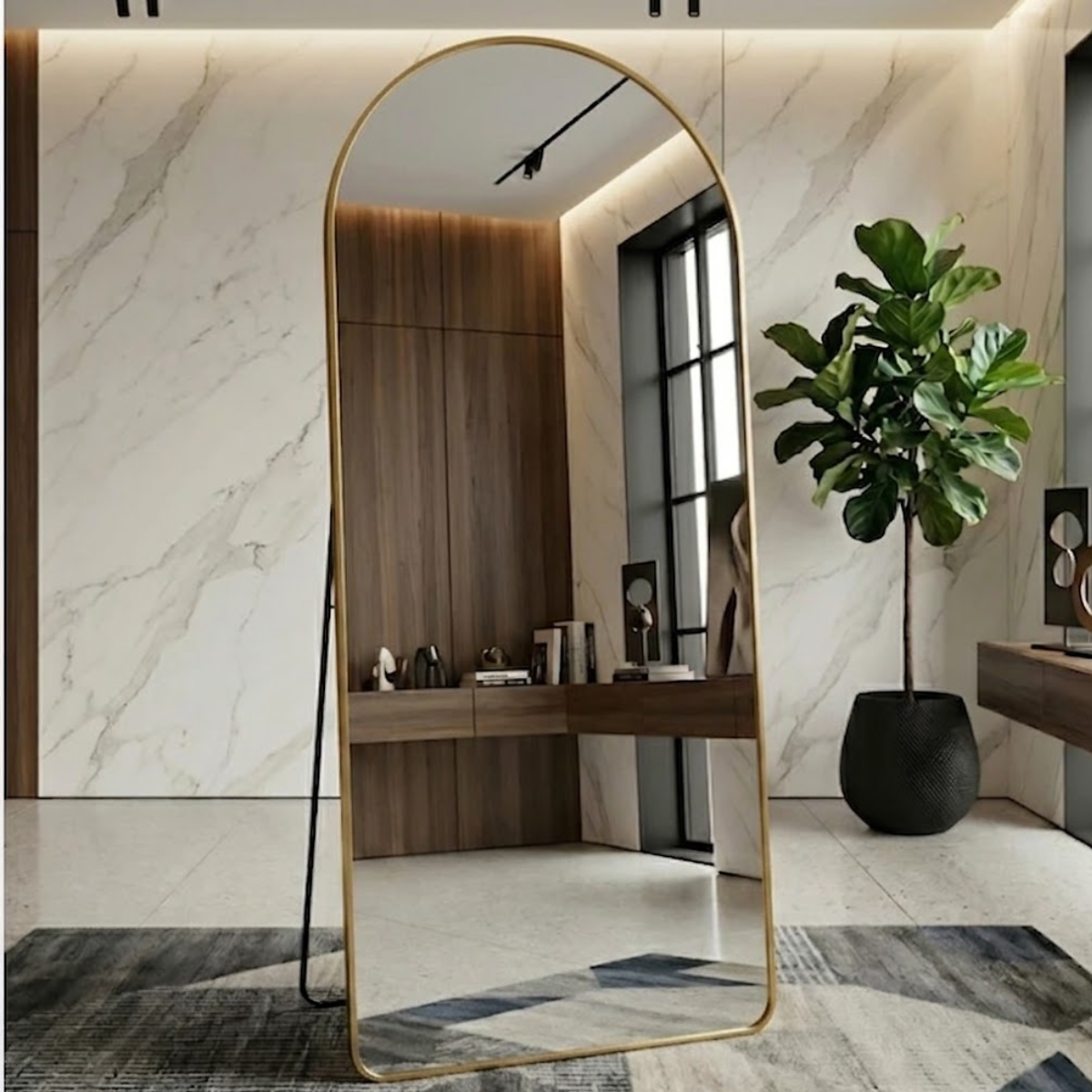Espelho Decorativo Arcos com Moldura 170x70cm