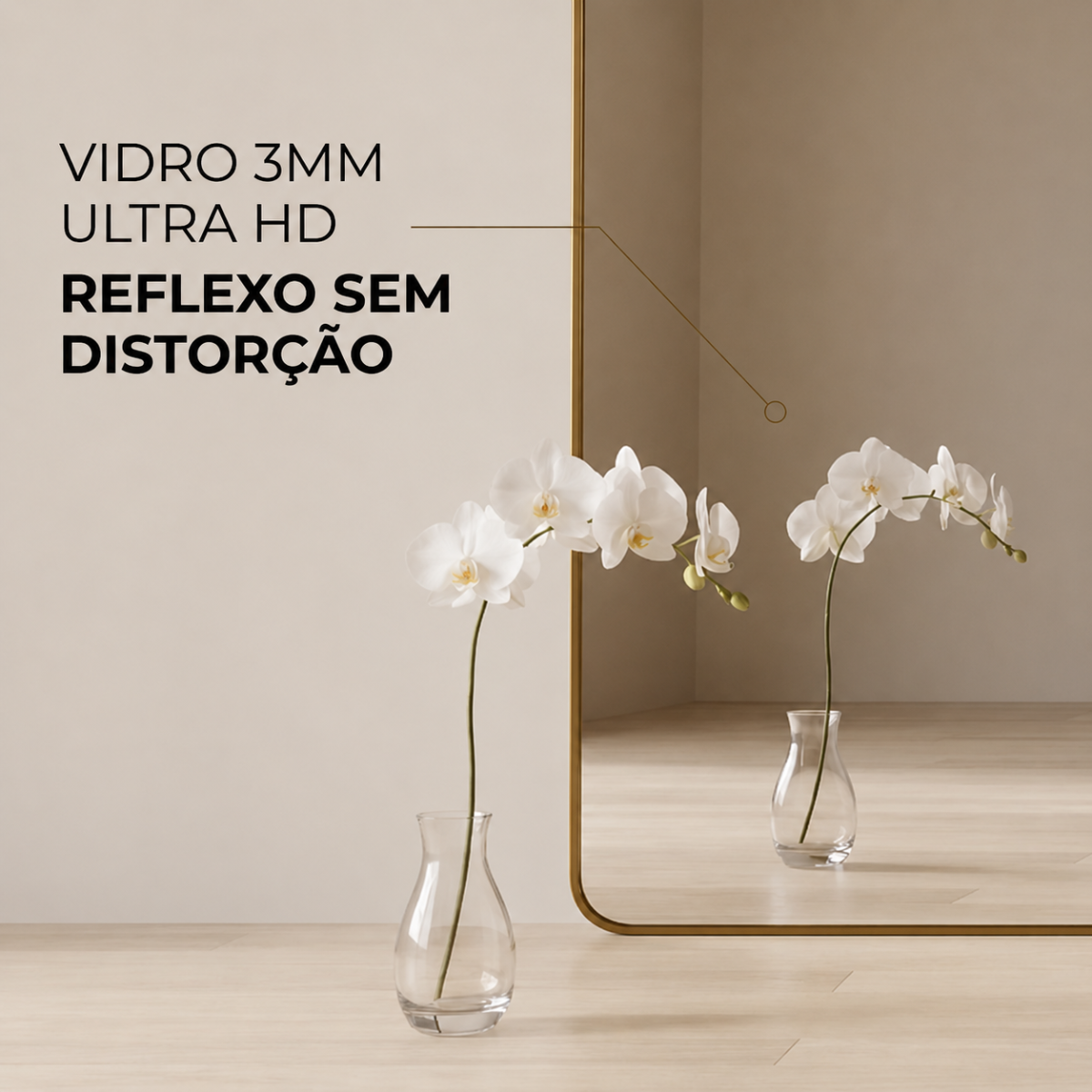 Espelho Decorativo Arcos com Moldura 150x60cm