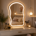 Espelho Orgânico Aura 90x60 com 3 Tonalidades de Led Jateado (Quente, Neutro e Frio)