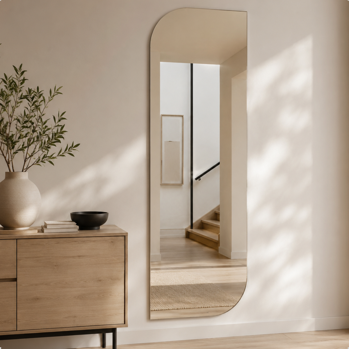 Espelho Decorativo Vitta 150x40 cm Lapidado Lopazzi Sem Moldura