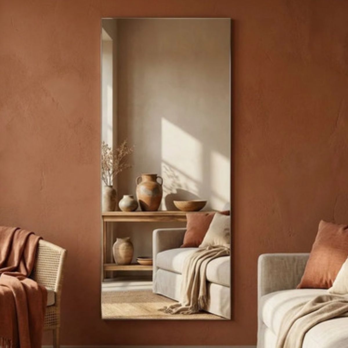 Espelho Decorativo Retangular 70x30 cm Lapidado Lopazzi Sem Moldura