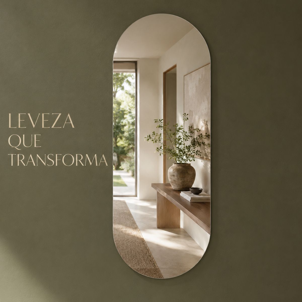 Espelho Decorativo Oval Solis 70x30 cm Lapidado Lopazzi Sem Moldura