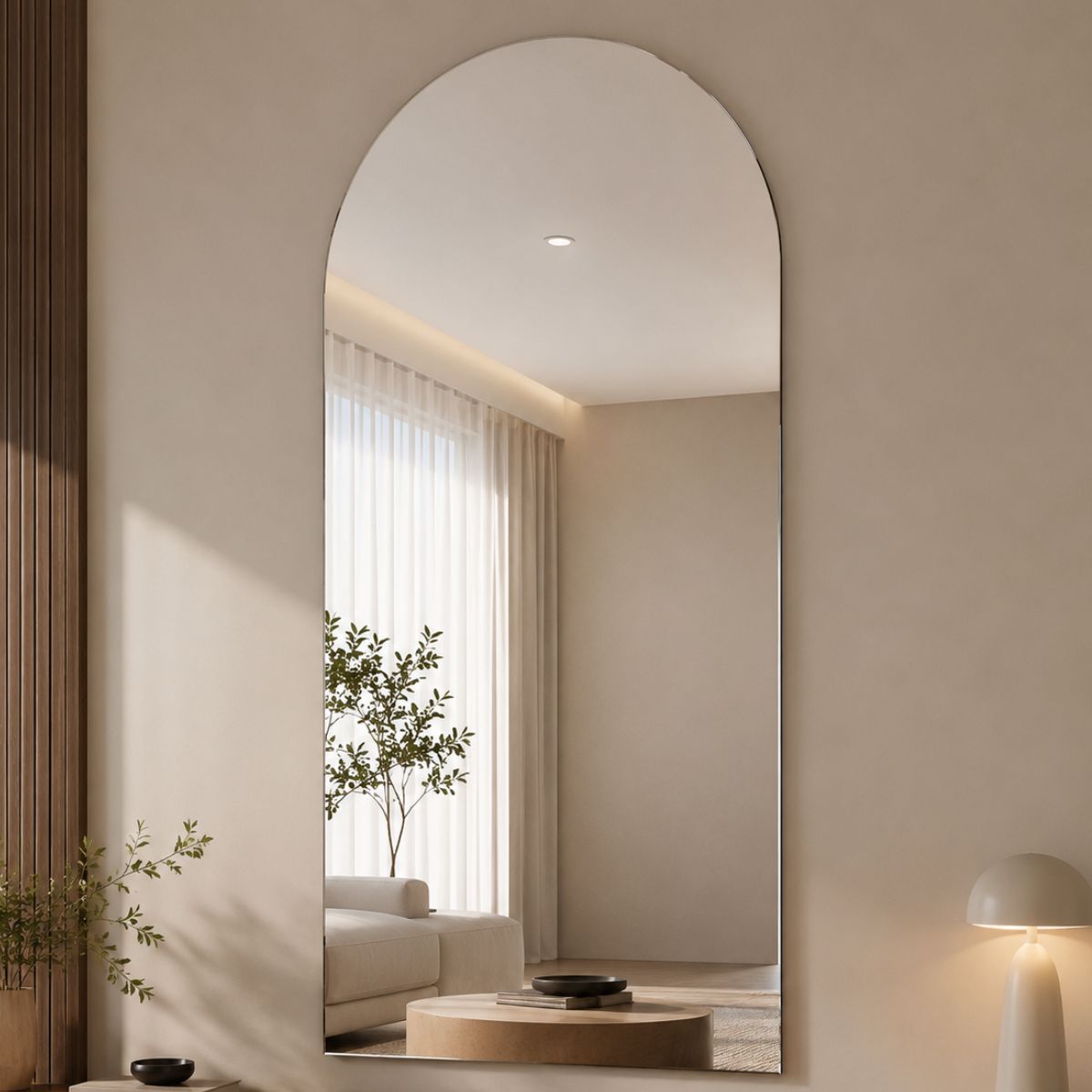 Espelho Decorativo Arcos 90x60 cm Lapidado Lopazzi Sem Moldura