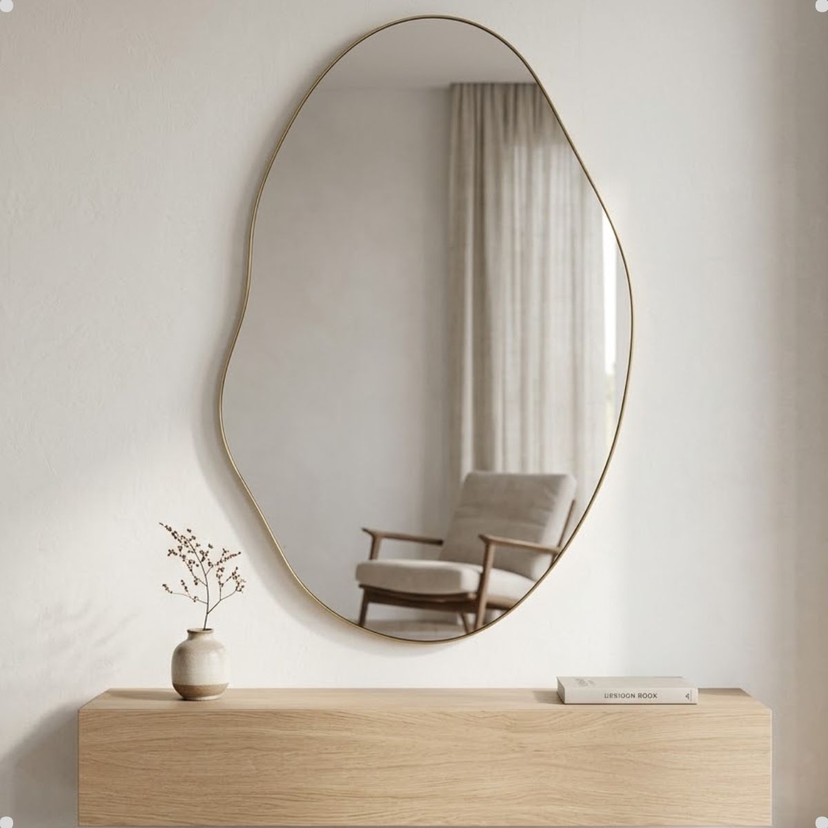 Espelho Decorativo Orgânico 70x50 Lapidado Sem Moldura