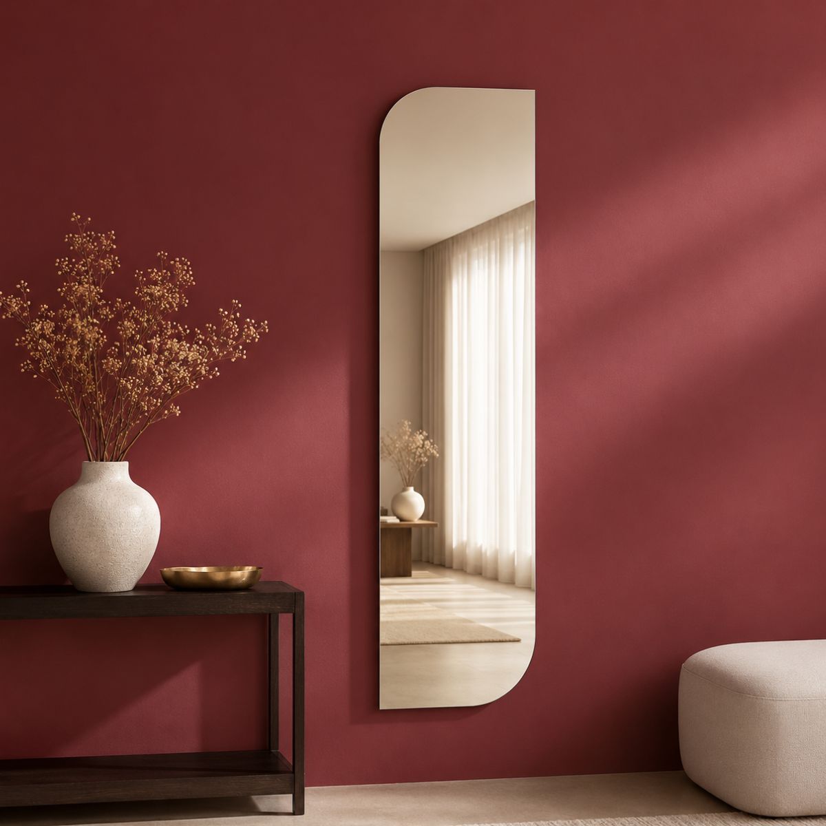 Espelho Decorativo Vitta 150x40 cm Lapidado Lopazzi Sem Moldura